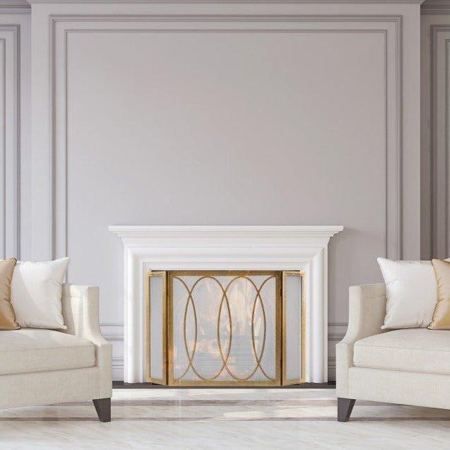 Parisian Fire Place Screen - Gold.