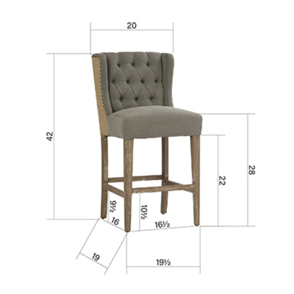 Reilly Barstool with Performance Fabric - #shop_name Chair