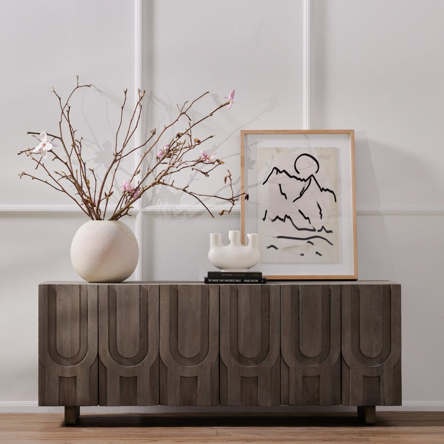 Rivka Media Console - Aged Grey.