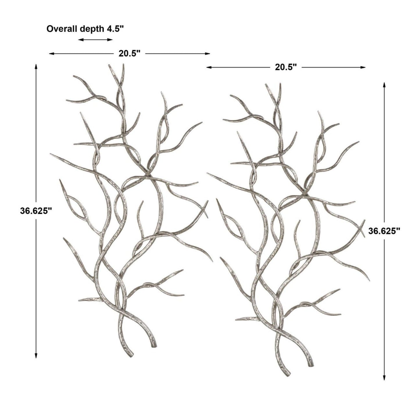 Silver Branches Wall Decor.