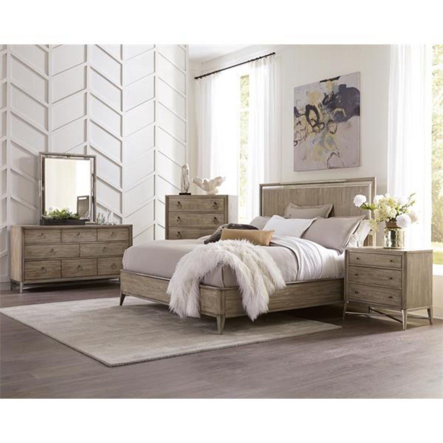 Sophie Three Drawer Nightstand.