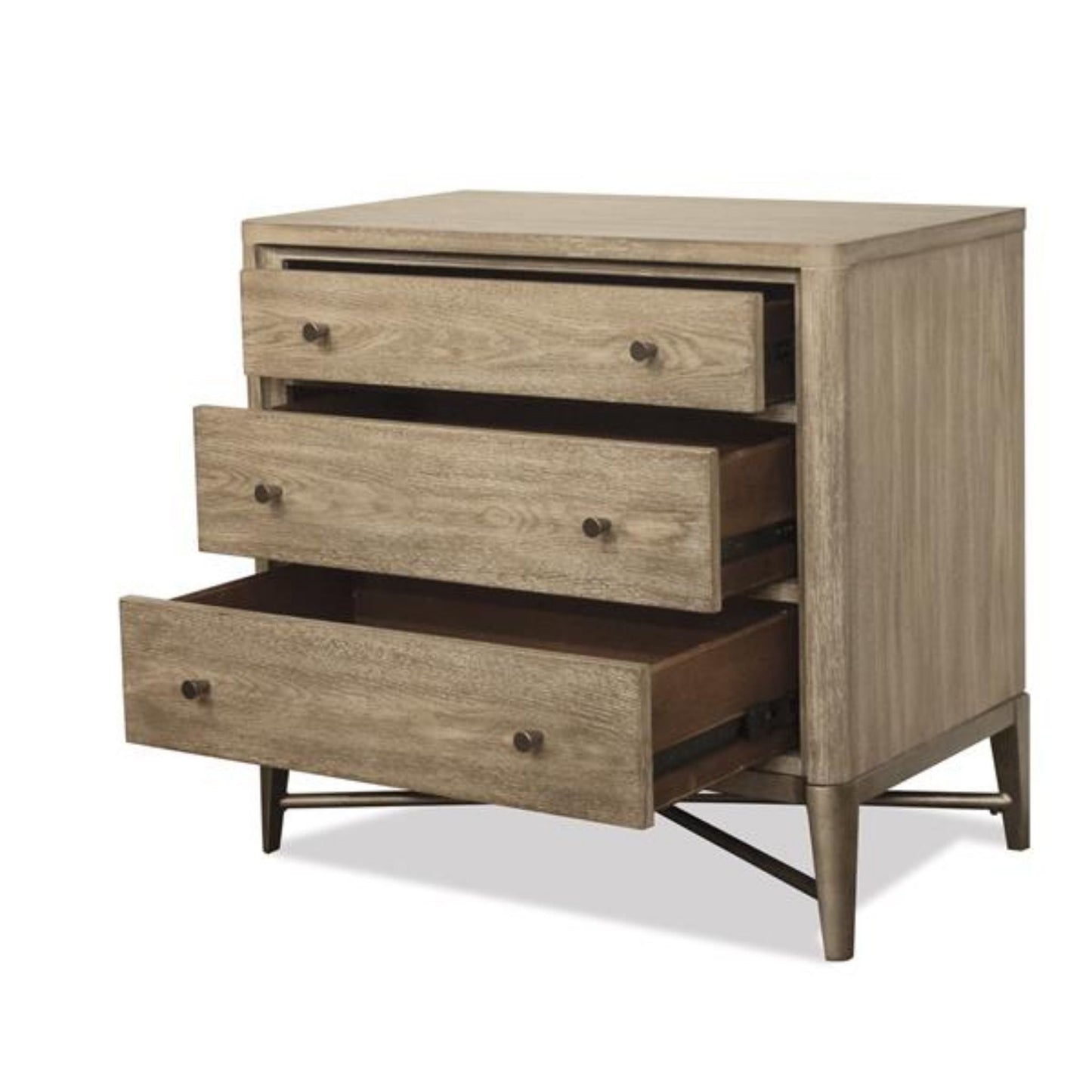 Sophie Three Drawer Nightstand.