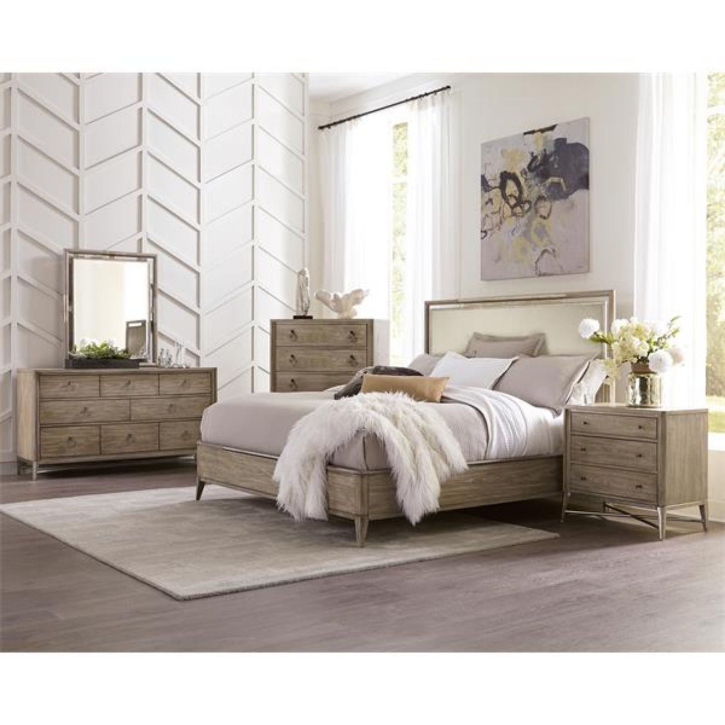 Sophie Three Drawer Nightstand.