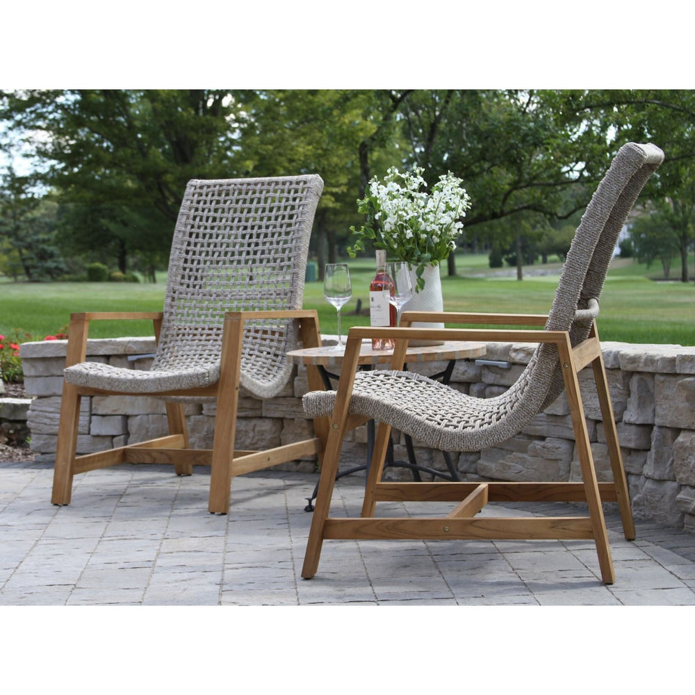 Teak & Rope Basket Loungers (Sold as Pair) - #shop_name Outdoor Chair