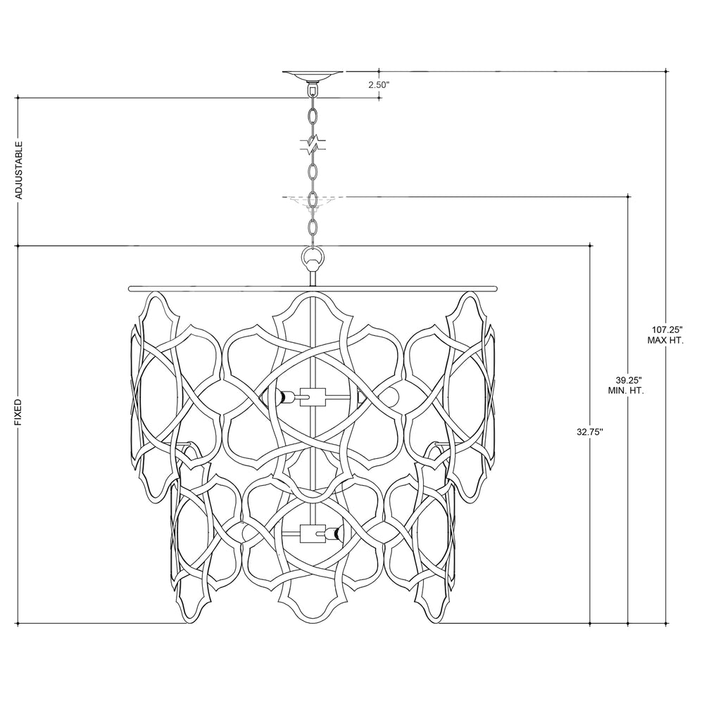 
                      
                        Mauresque Medium Bronze & Gold Chandelier
                      
                    