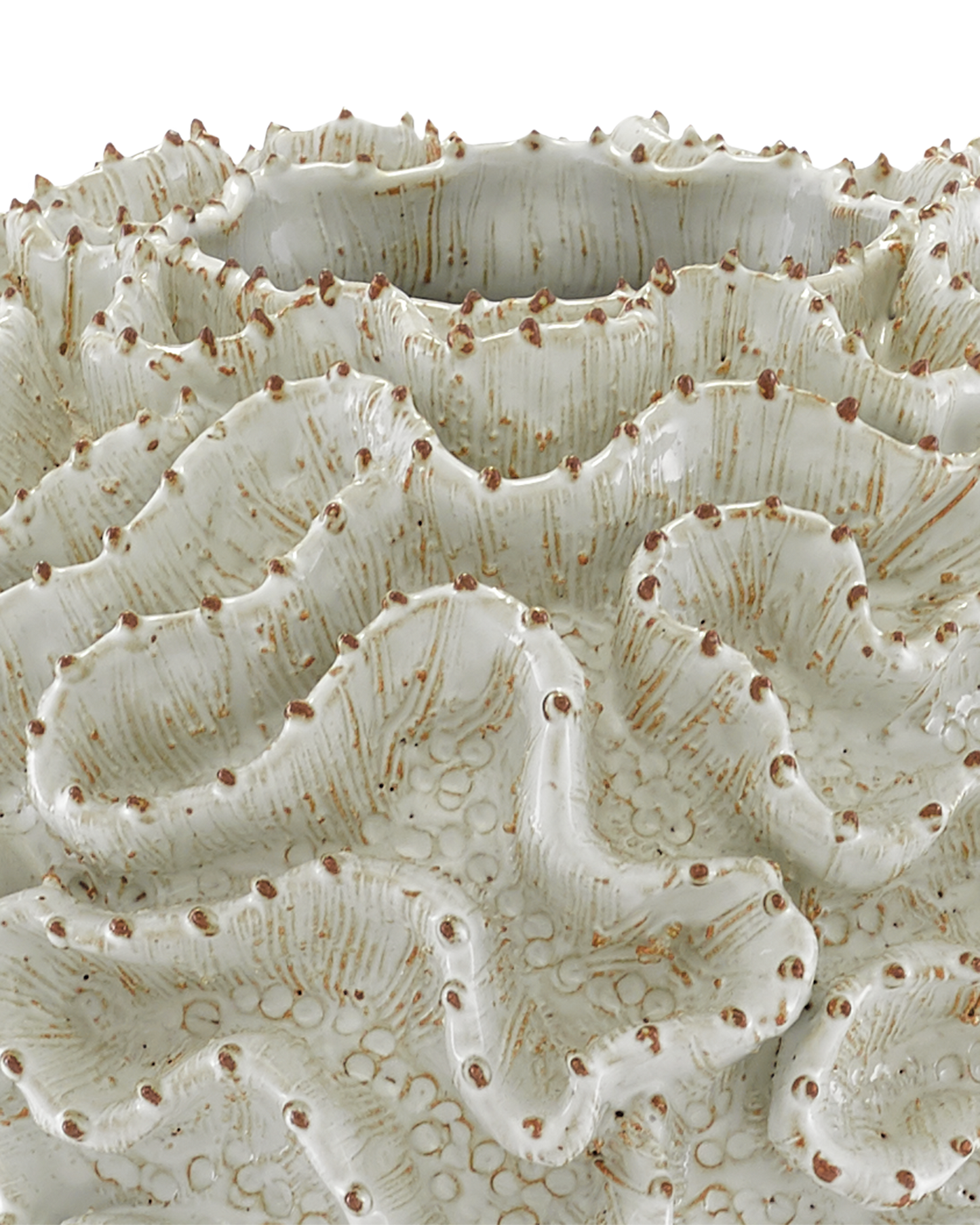 Swirl Small White Vase.