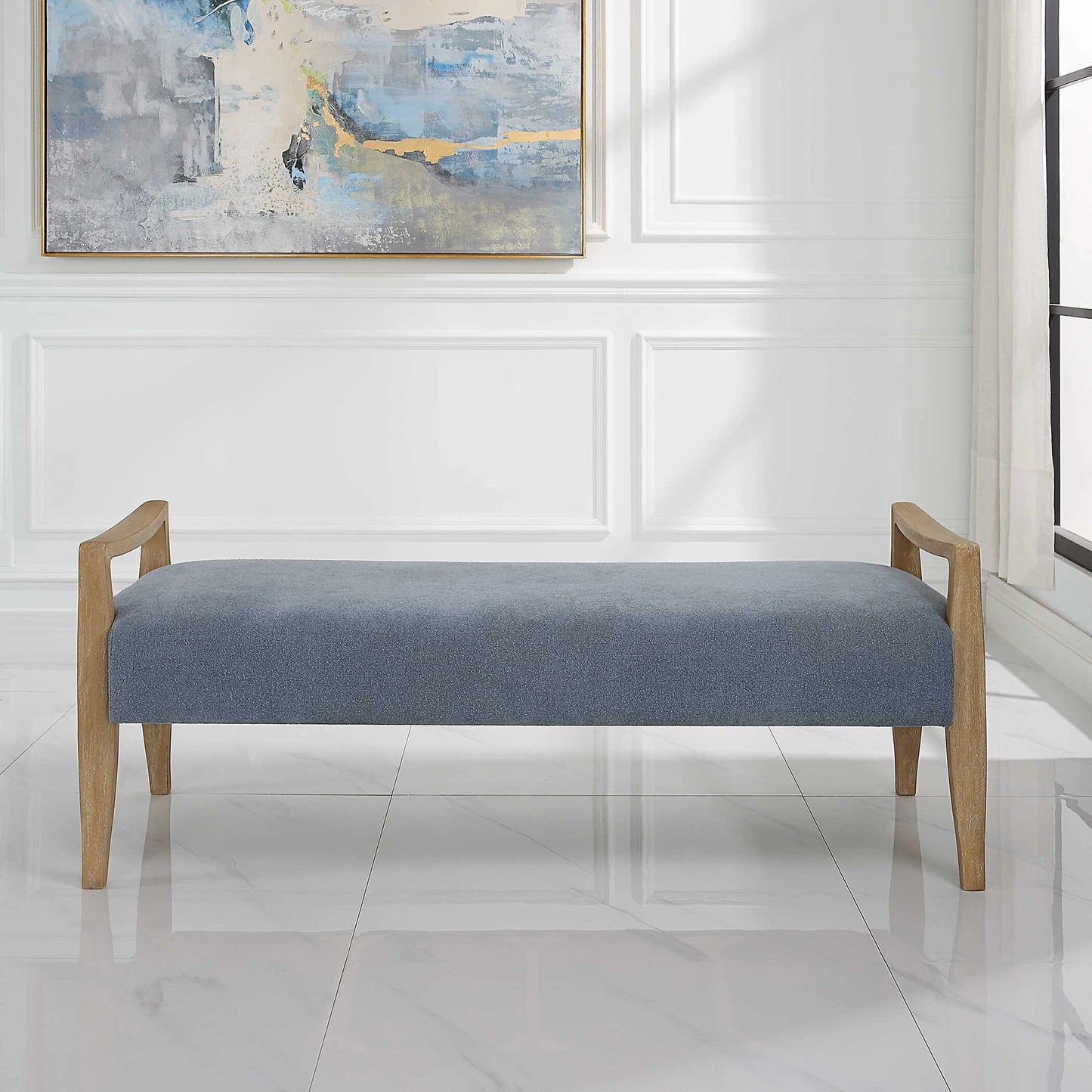Uttermost Daylight Sky Blue Bench