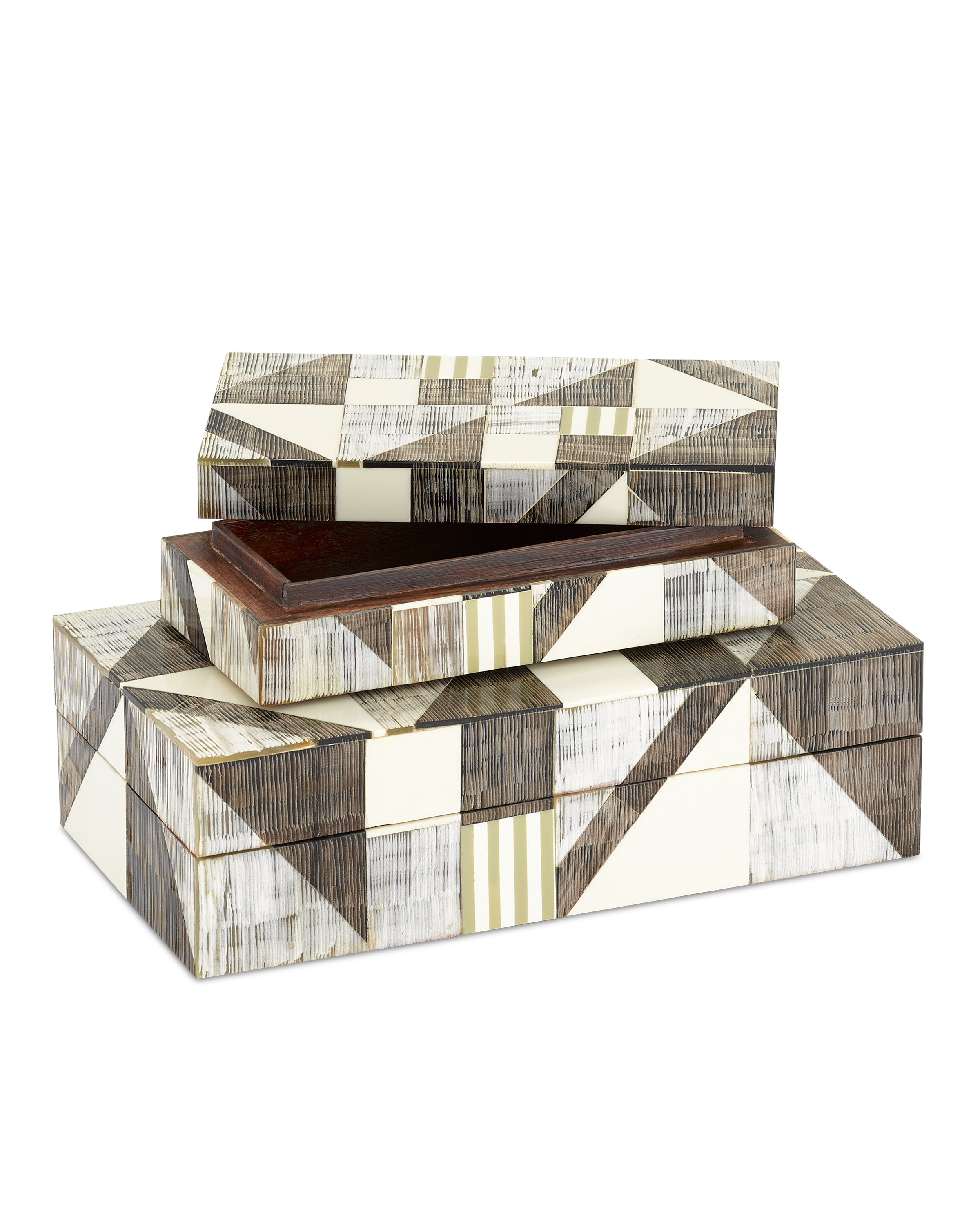 Currey & Company Modernist Bone & Horn Boxes - Thumbnail 2