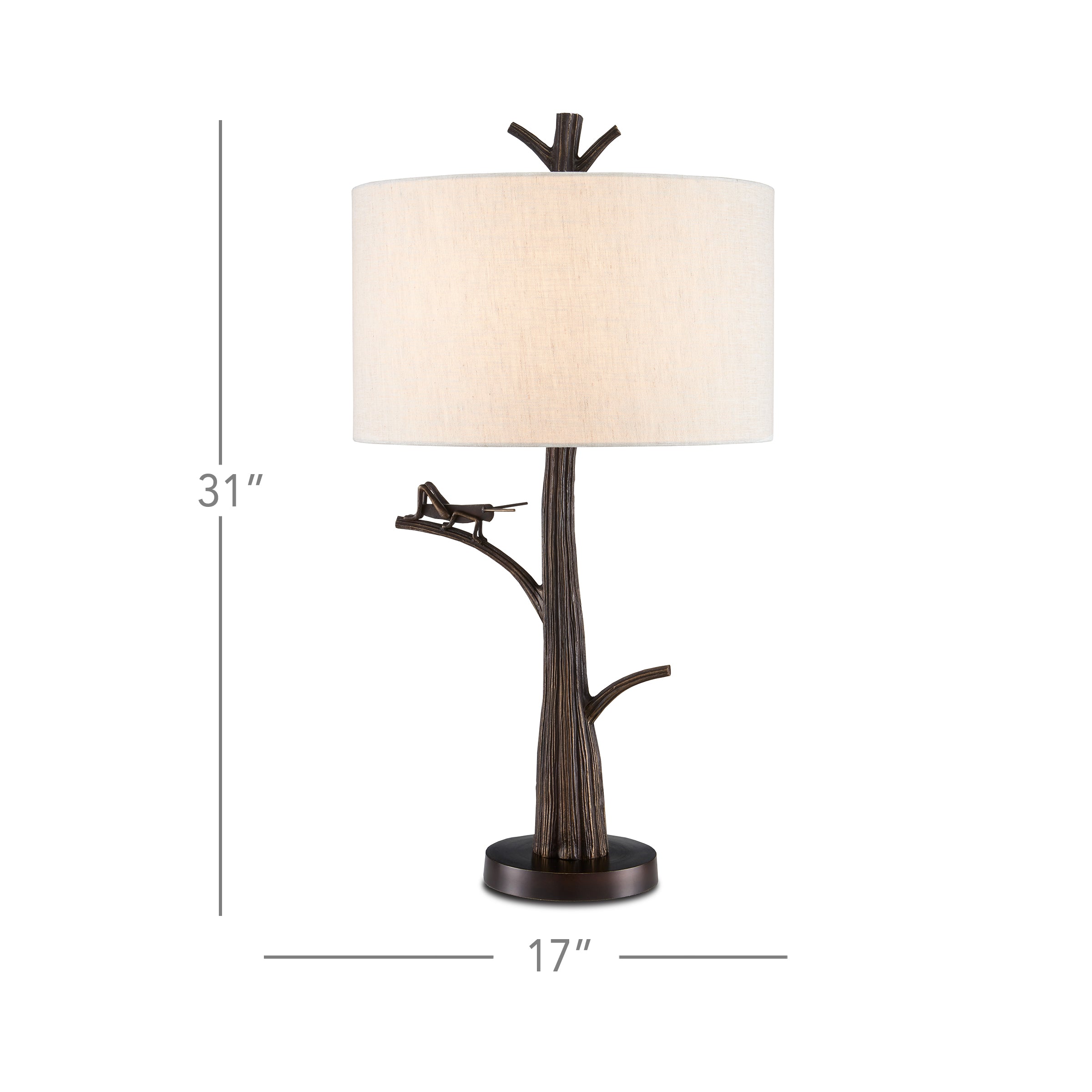 Grasshopper Bronze Table Lamp - Thumbnail 5