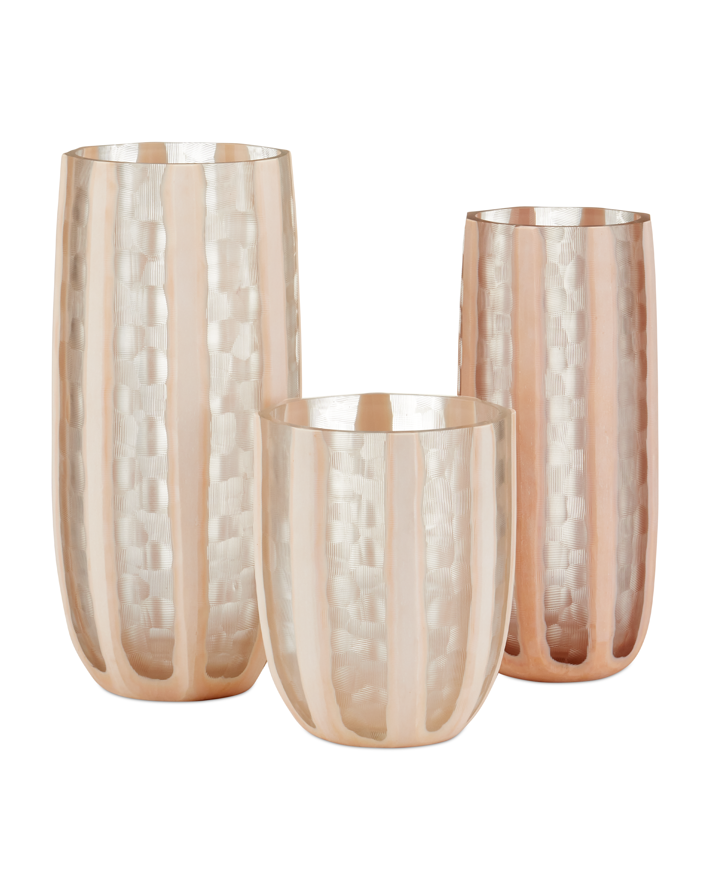 Merletto Glass Vase Set of 3 - Thumbnail 4