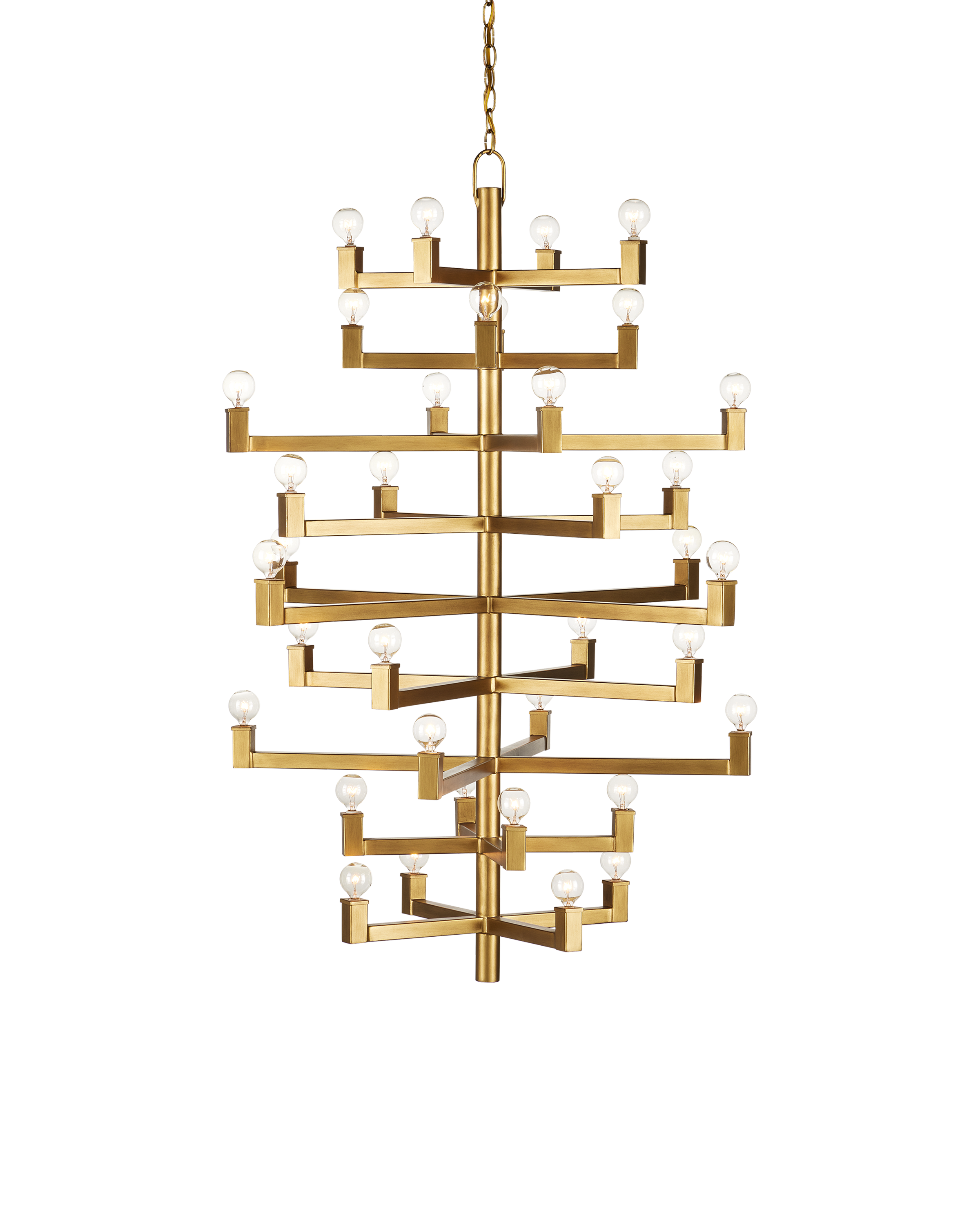 Andre Large Brass Chandelier - Thumbnail 2