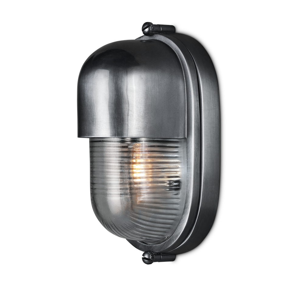 Maritime Silver Outdoor Wall Sconce