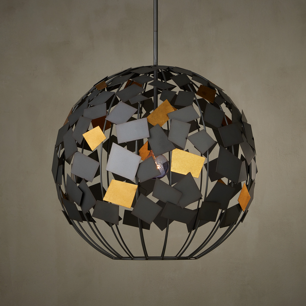 
                      
                        Moon Night Gray & Gold Orb Chandelier
                      
                    