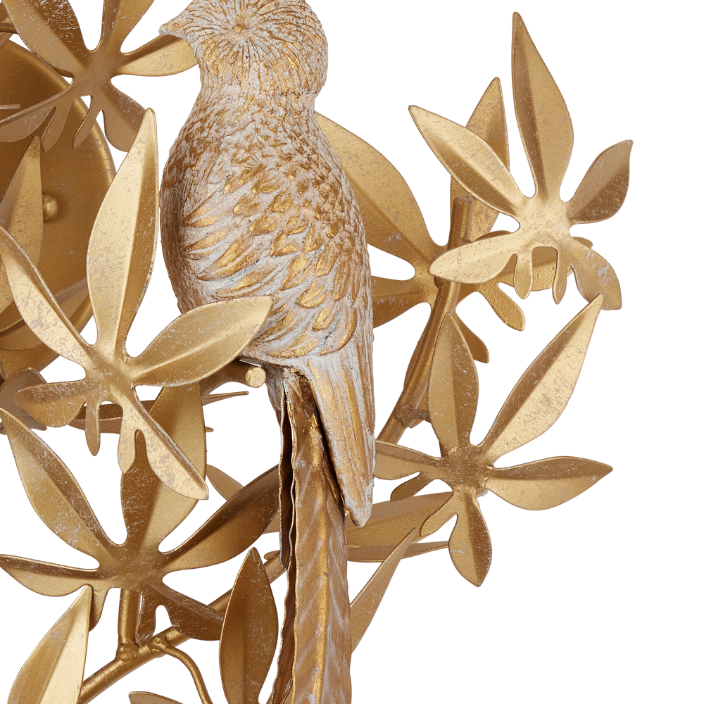 
                      
                        Aviary Gold Wall Sconce, Left
                      
                    