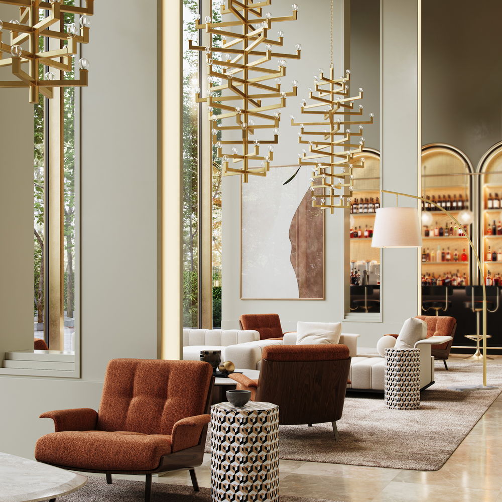 
                      
                        Andre Grande Brass Chandelier
                      
                    
