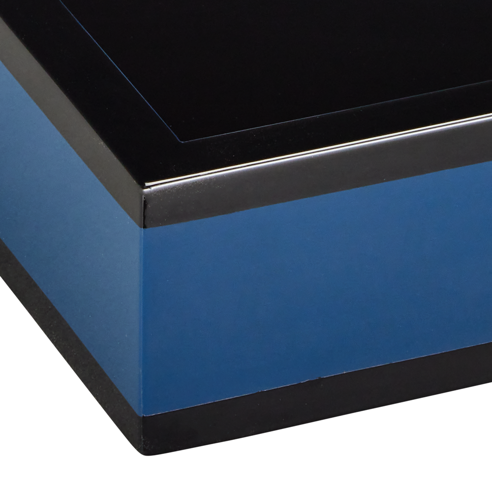 
                      
                        Navy Lacquer Tray Set of 2.
                      
                    