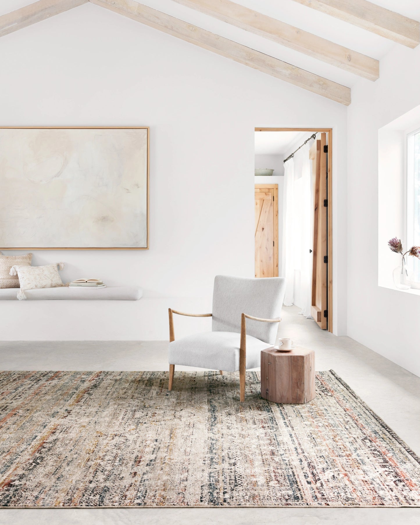 Loloi Theia Taupe / Multi 5'-0" x 8'-0" Area Rug