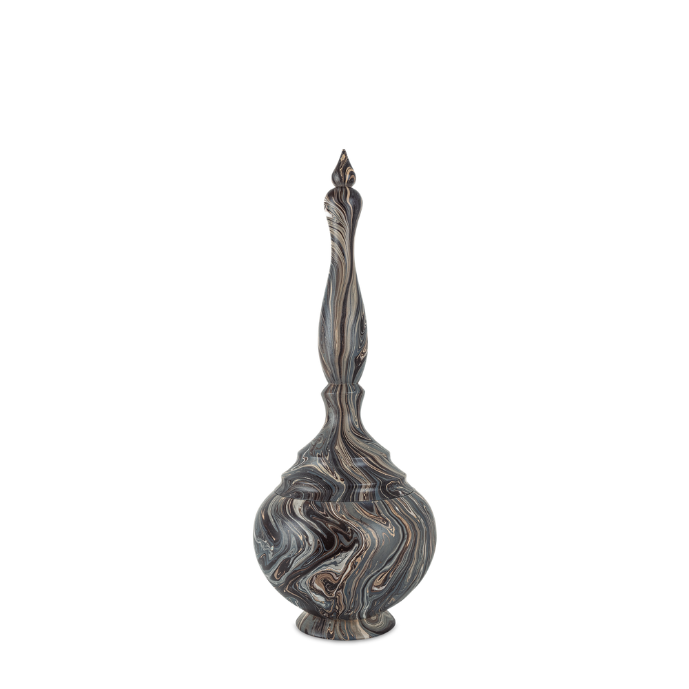 
                      
                        Marbleized Short Turret Box.
                      
                    