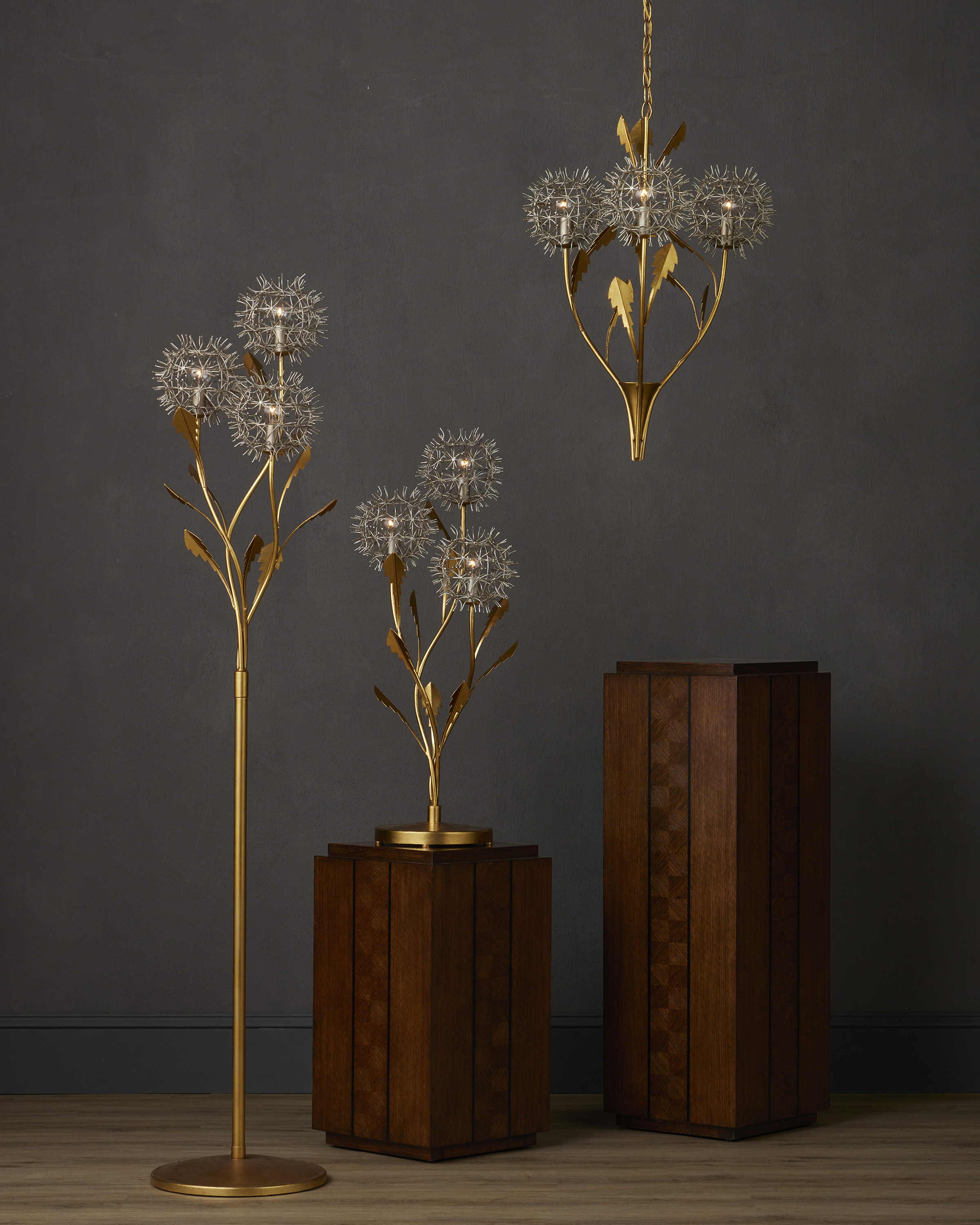 Dandelion Silver & Gold Pendant - Thumbnail 2