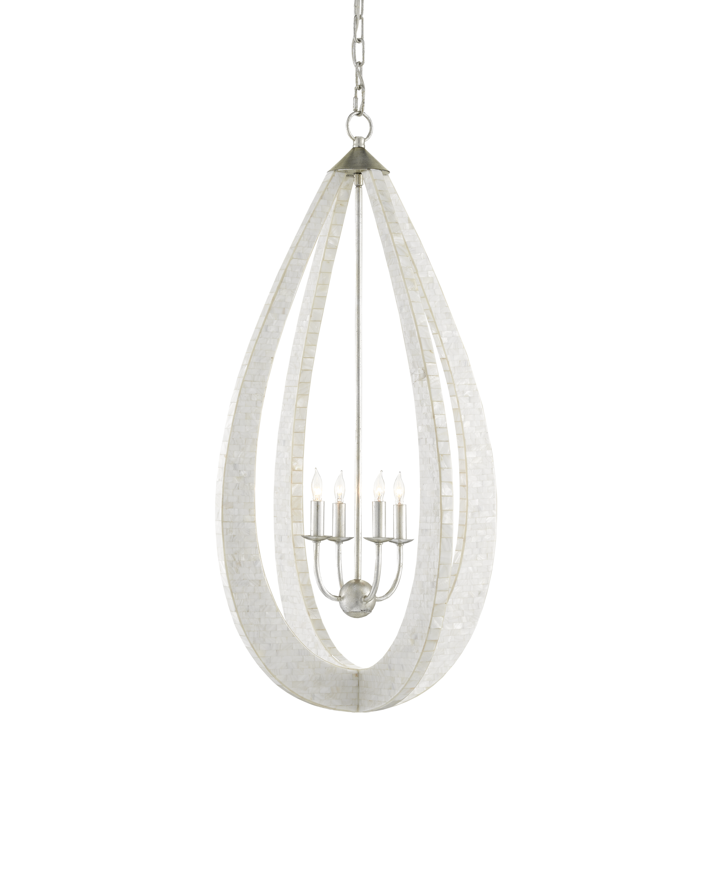Arietta White Teardrop Chandelier - Thumbnail 2