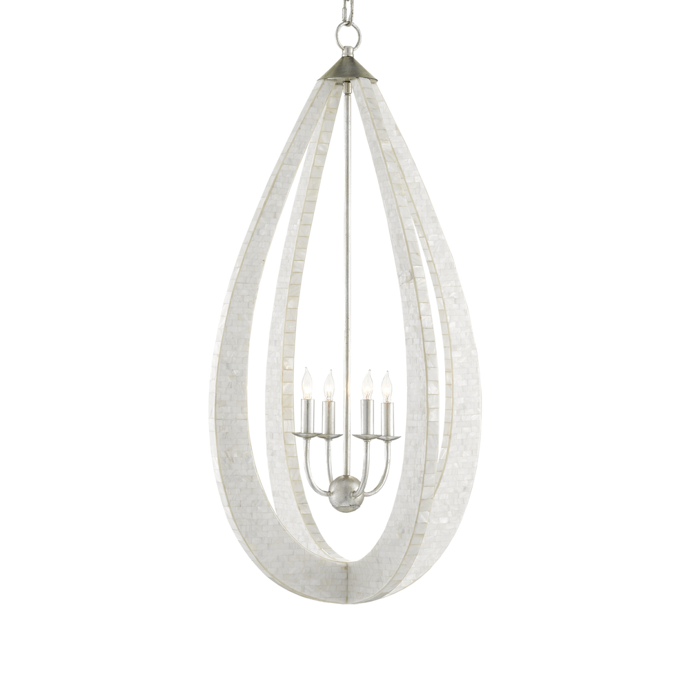 Arietta White Teardrop Chandelier