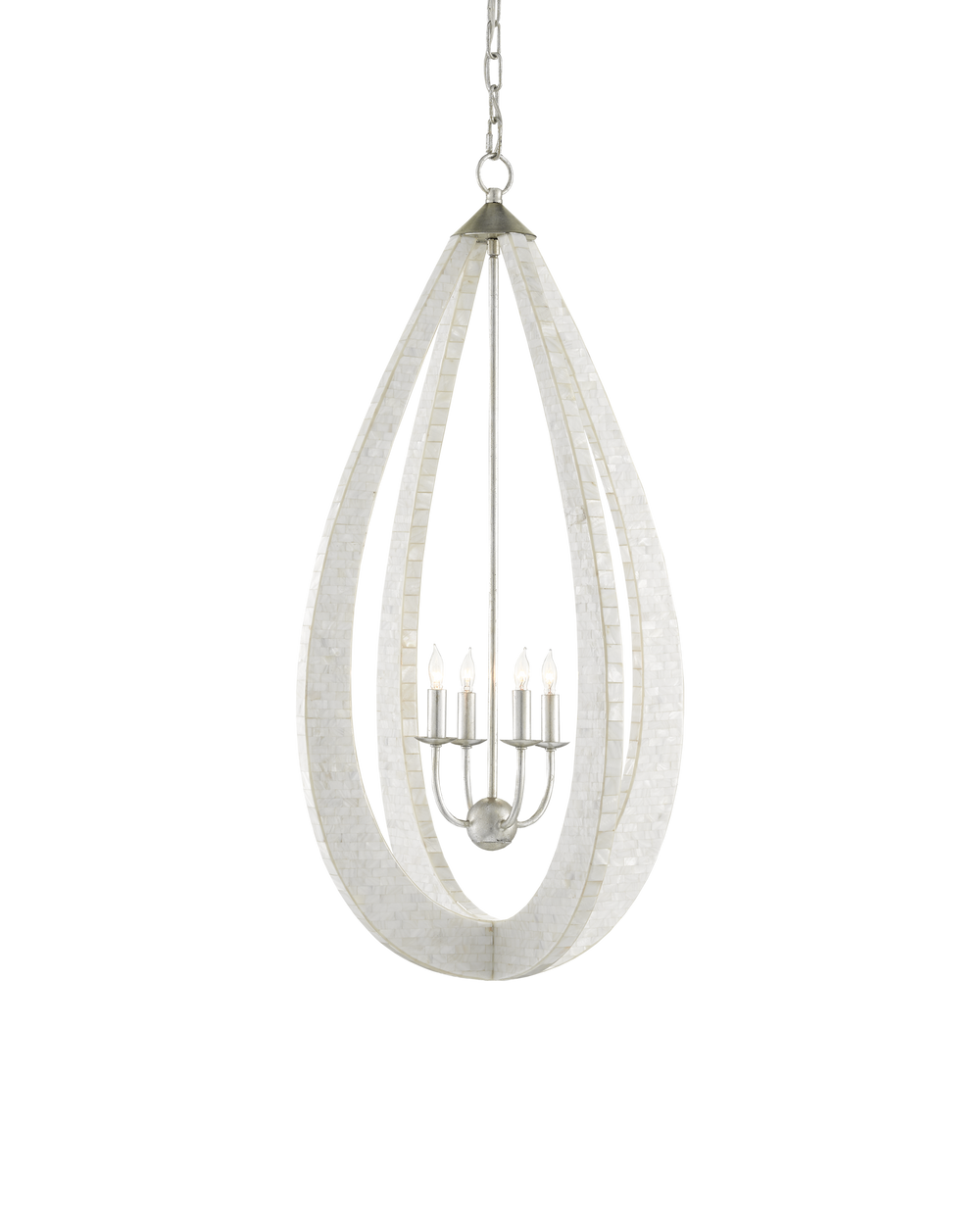 Arietta White Teardrop Chandelier