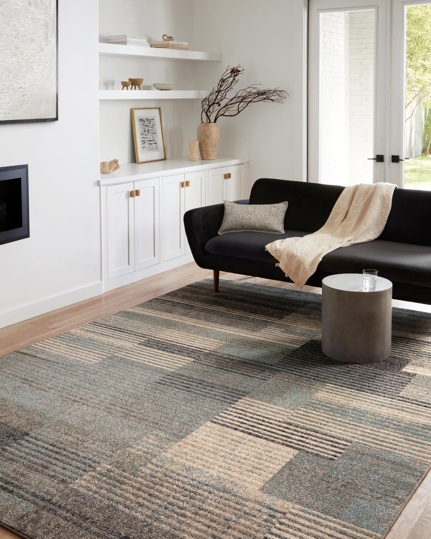 Loloi Bowery Storm / Taupe 2'-3" x 7'-6" Runner Rug