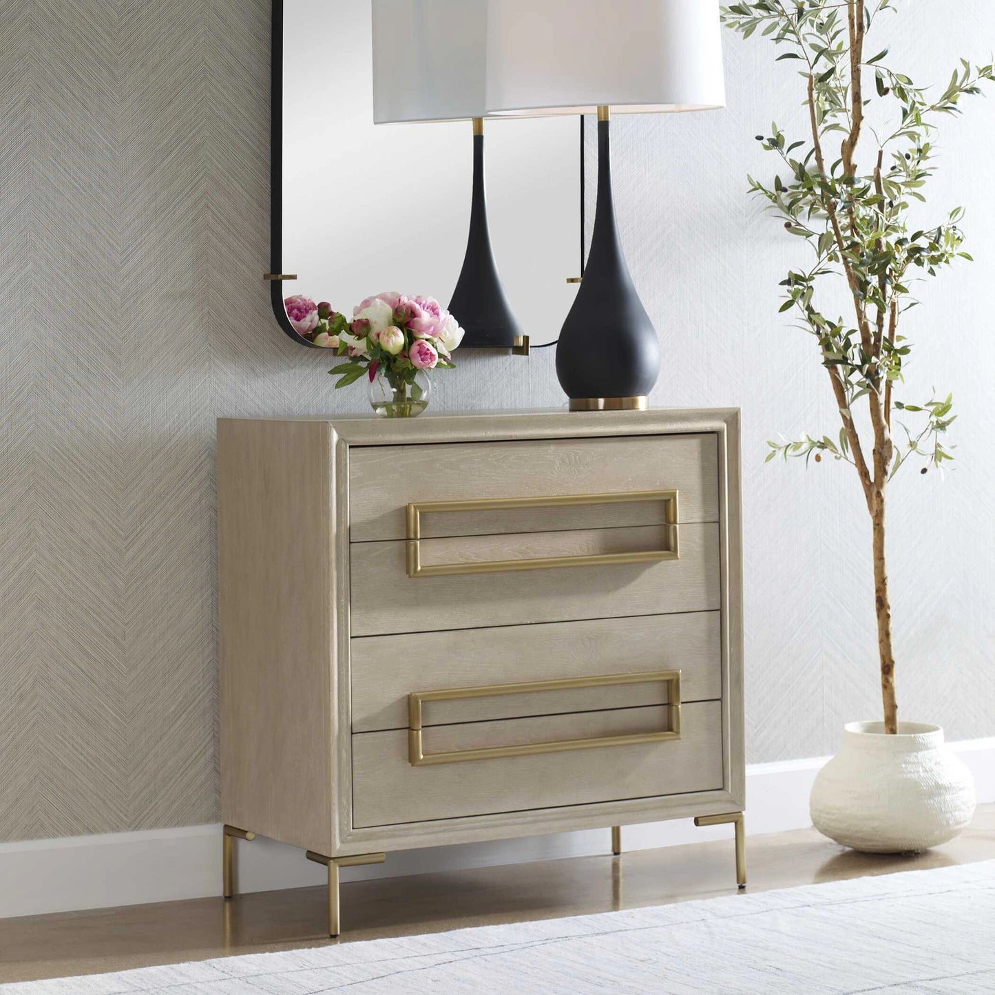 Uttermost Alessia Light Oak Accent Chest