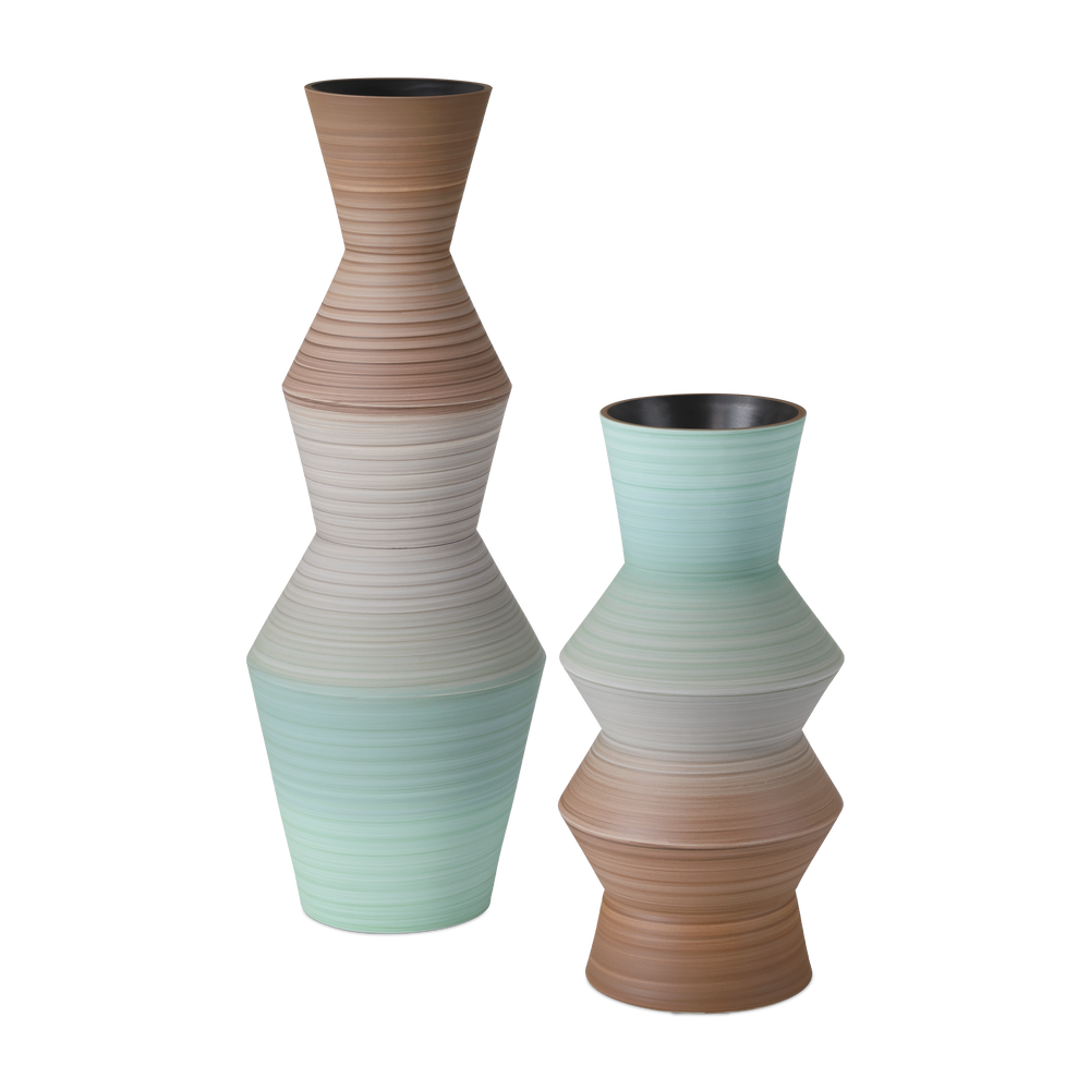 
                      
                        Happy 80's Brown & Pale Blue Vase Set of 2
                      
                    