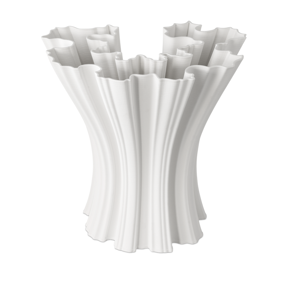 Godet White Vase.