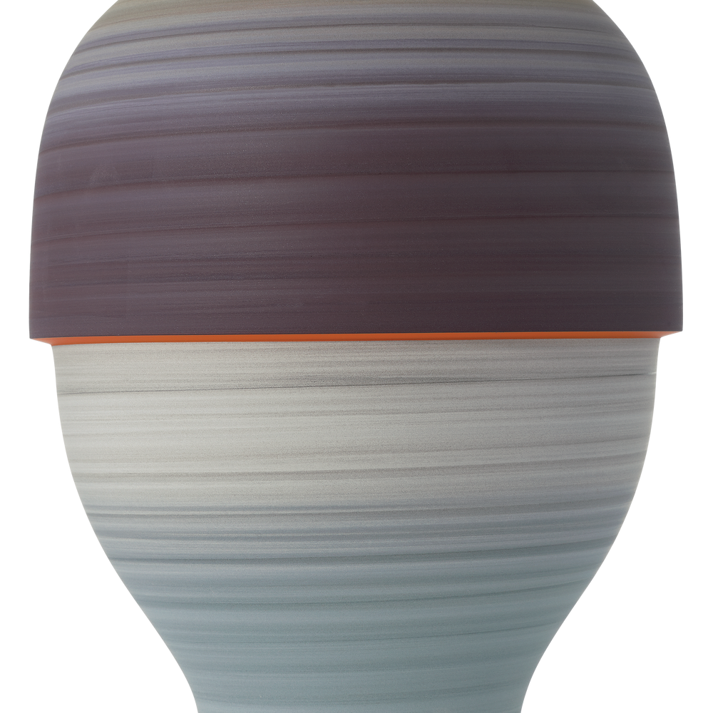 
                      
                        Happy 80's Gray, Beige, Orange & Blue Vase Set of 3.
                      
                    