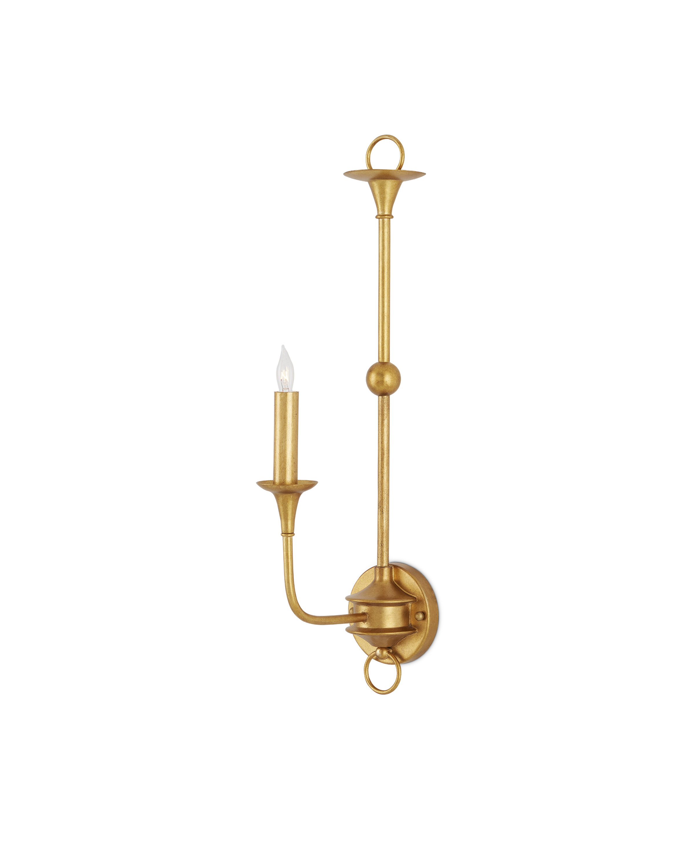 Nottaway Gold Double-Light Wall Sconce - Thumbnail 3