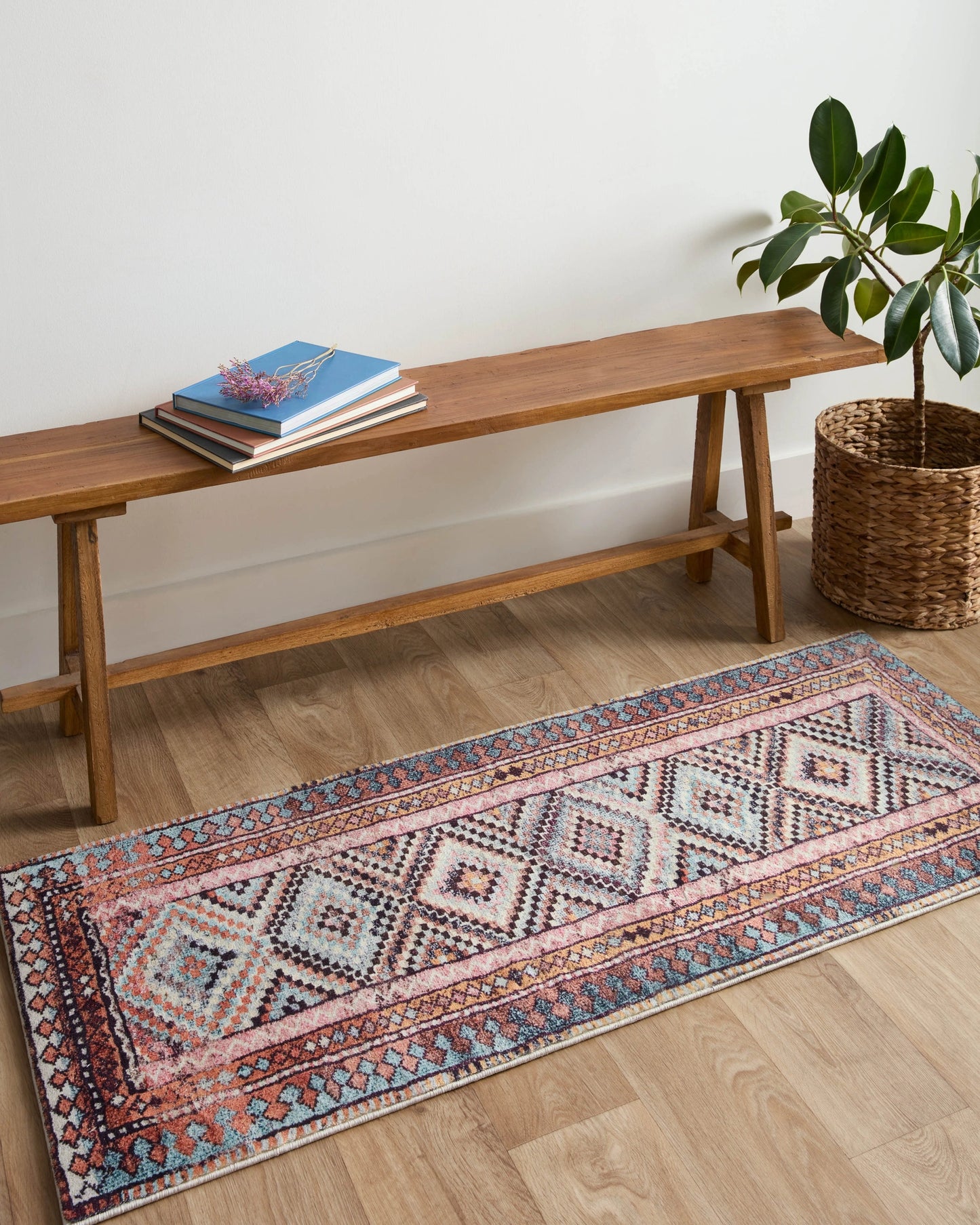 Loloi Fiona Coral / Blue 2'-0" x 5'-0" Accent Rug