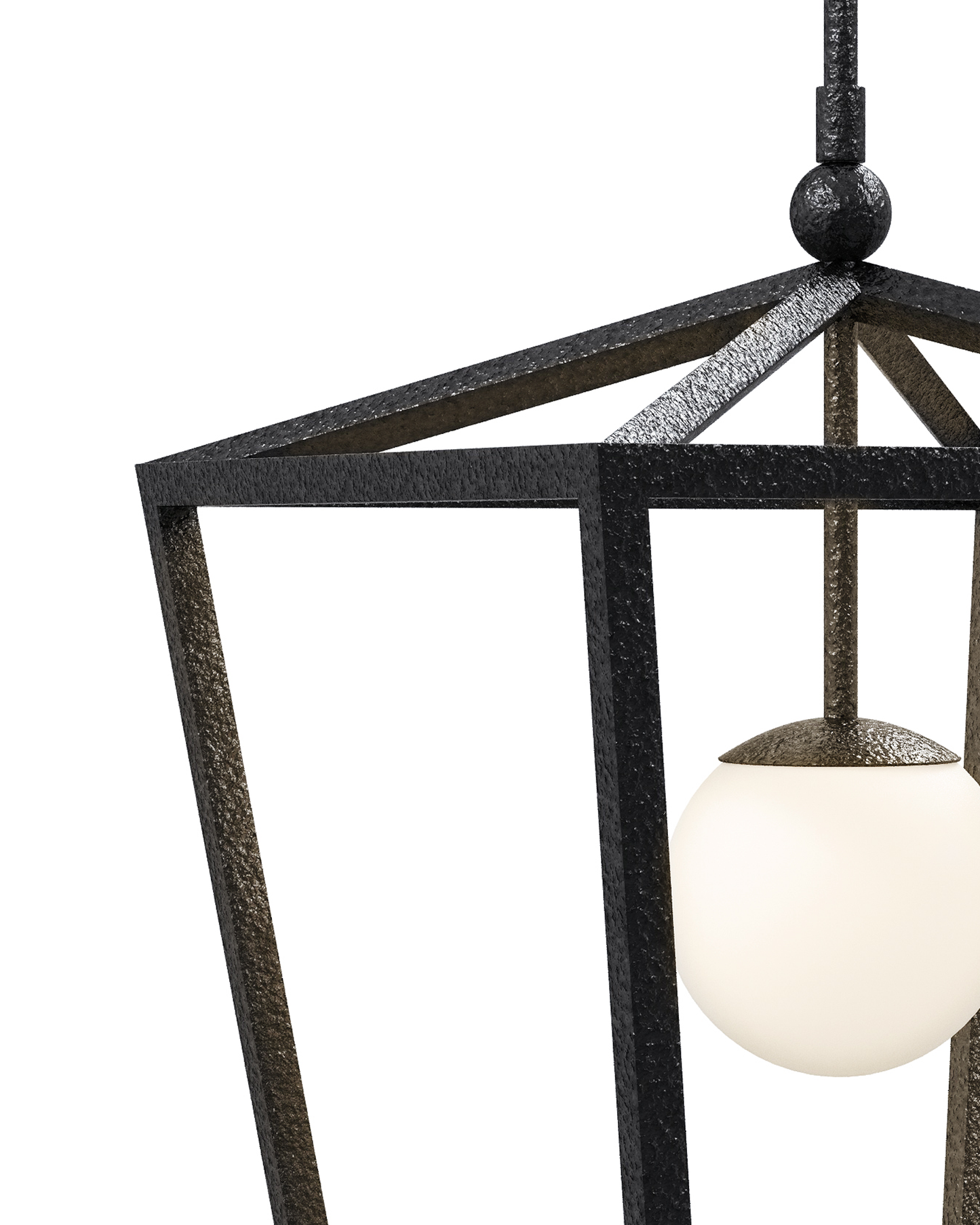 Denison Medium Black Outdoor Lantern.