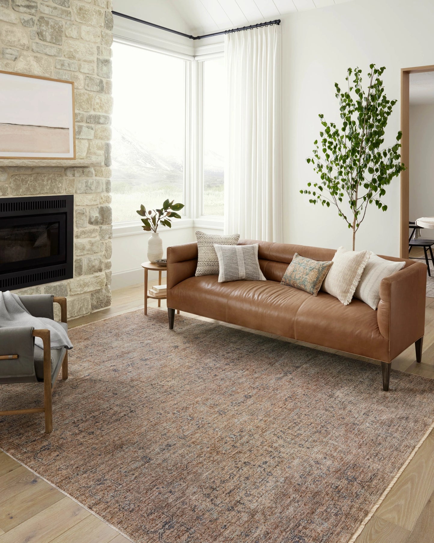 Angela Rose x Loloi Blake Taupe / Blue 11'-6" x 15'-7" Area Rug