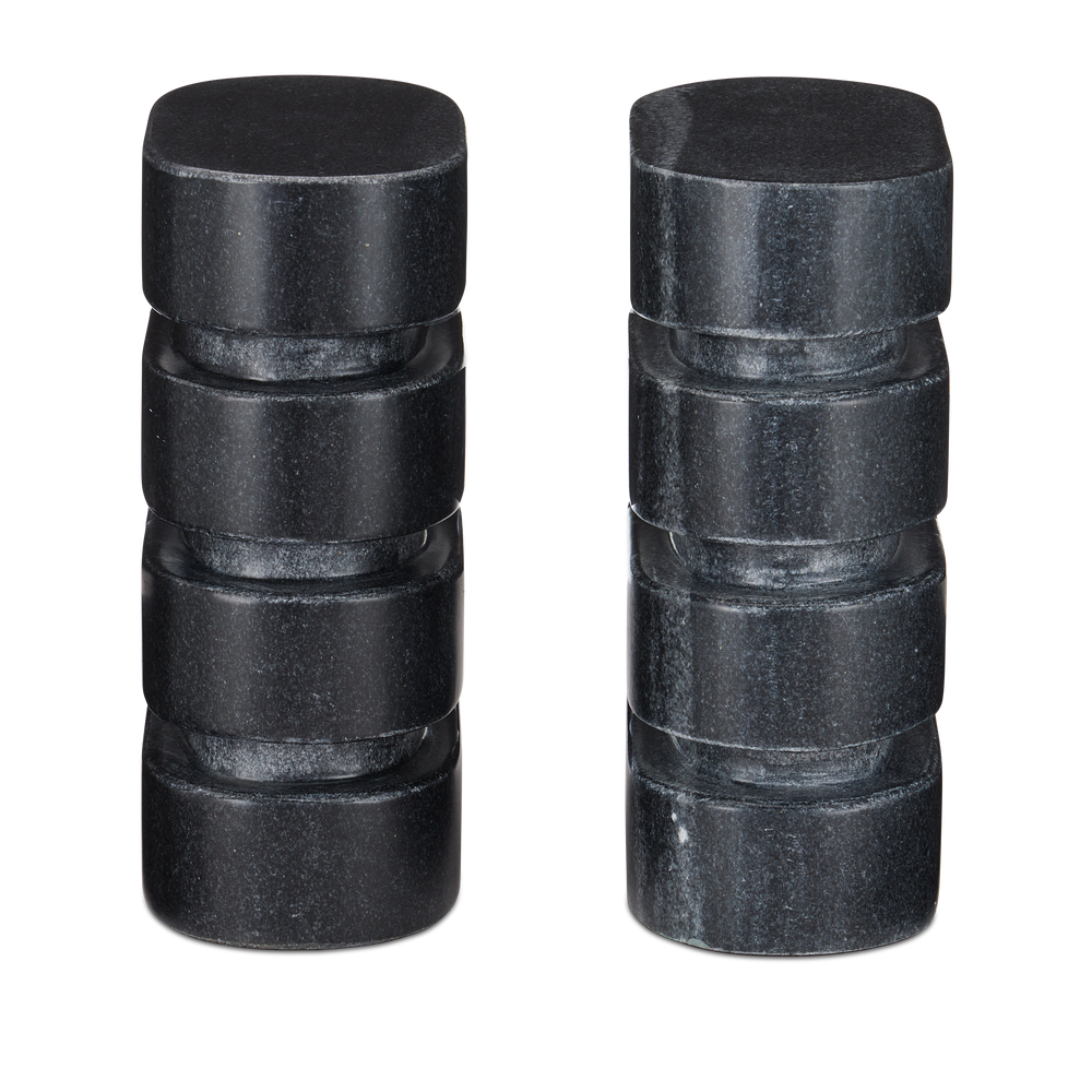 
                      
                        Bheslana Marble Black Object Set of 2.
                      
                    