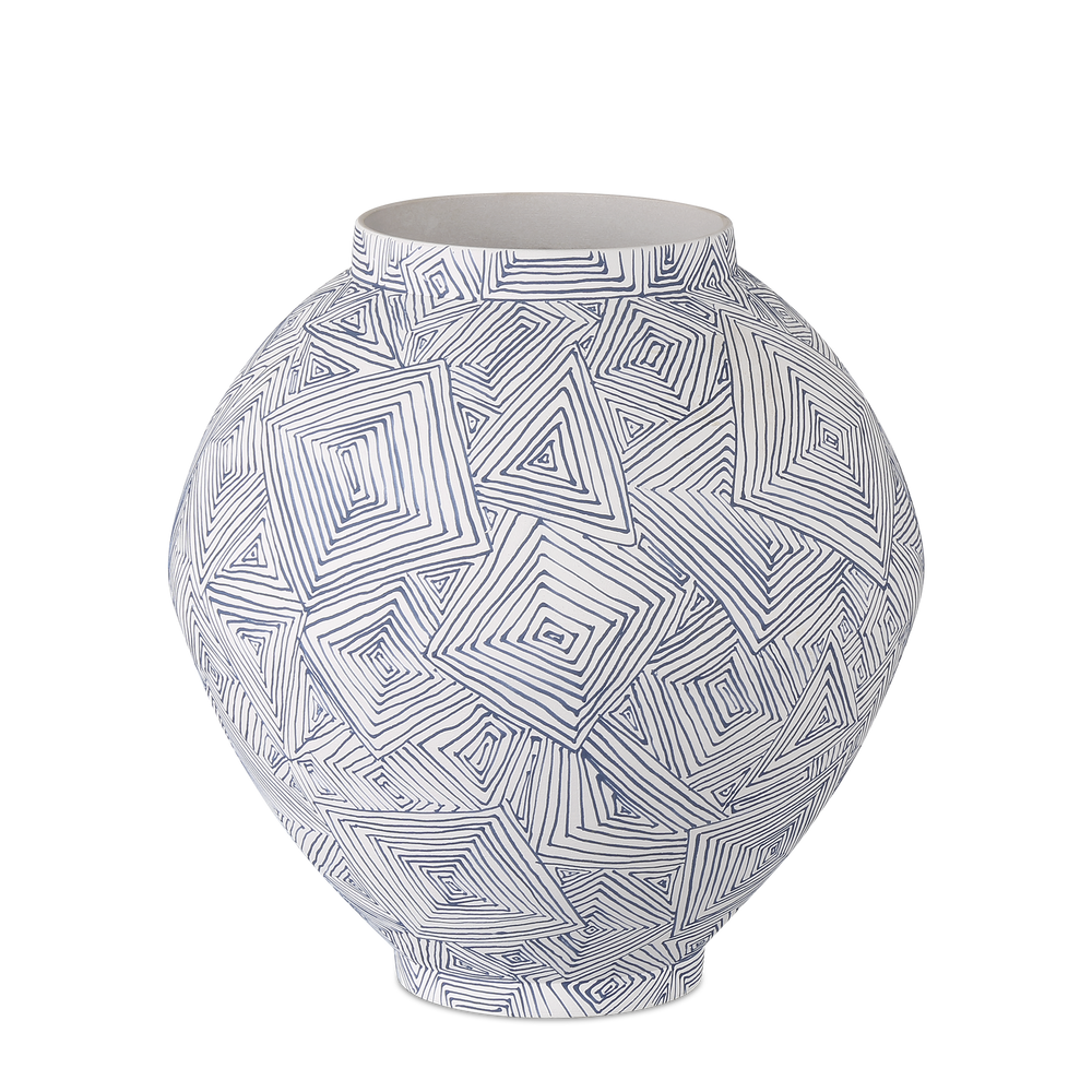 Blue Zag Medium Vase.