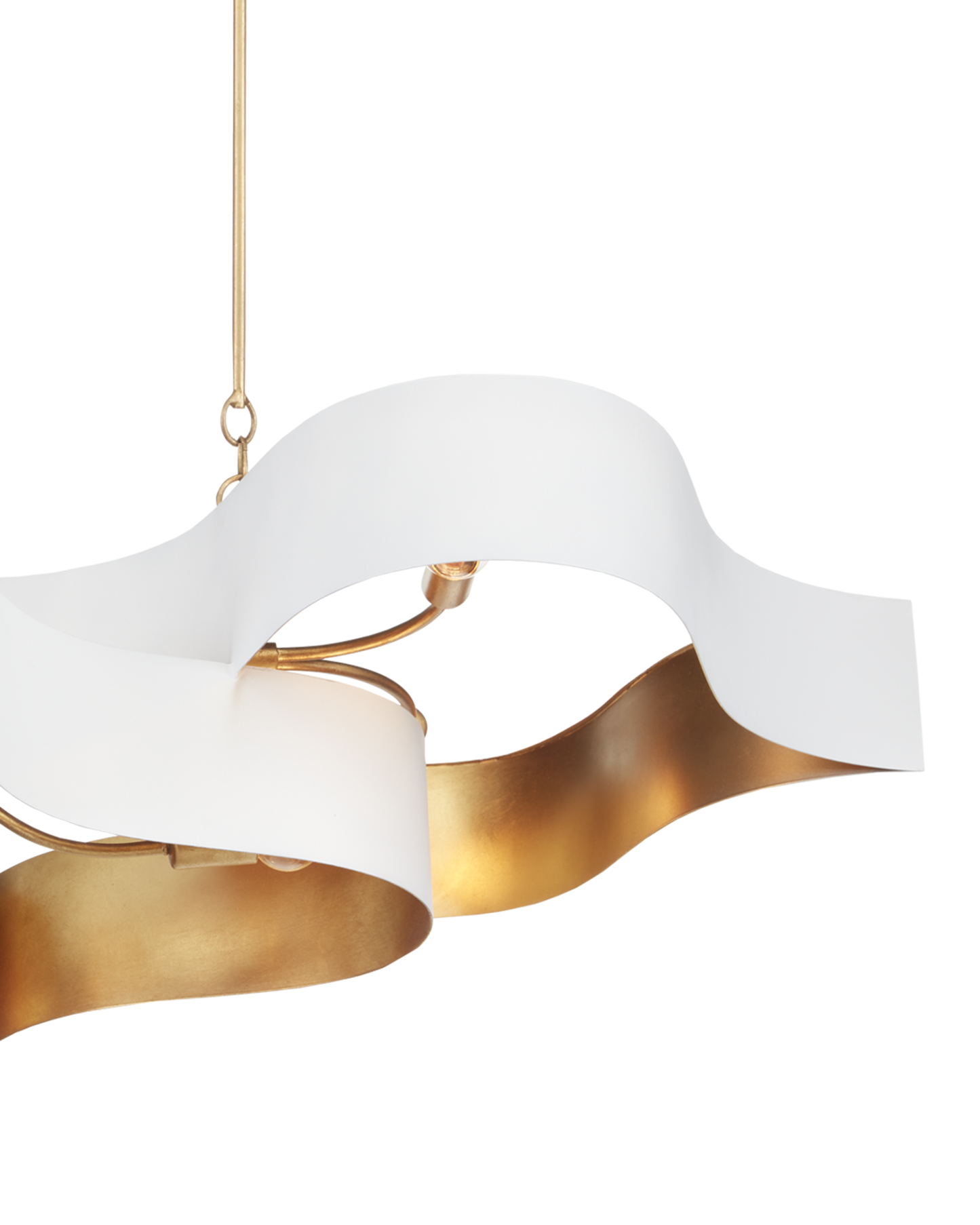 Grand Lotus Oval White Chandelier