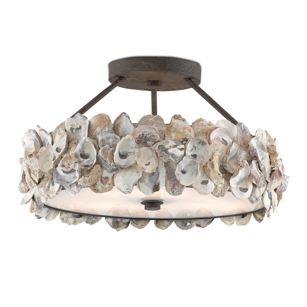 
                      
                        Oyster Shell Semi-Flush Mount
                      
                    