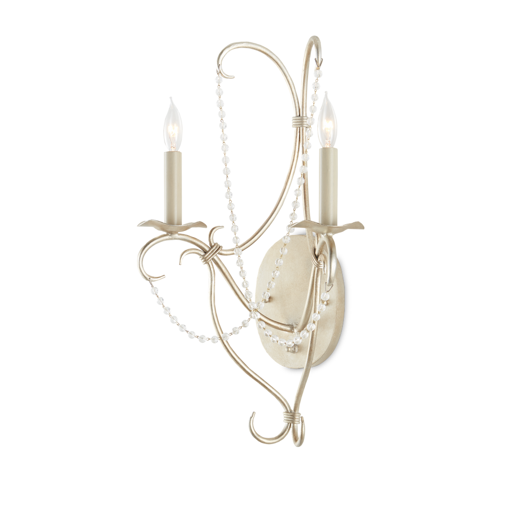 
                      
                        Crystal Lights Silver Wall Sconce
                      
                    