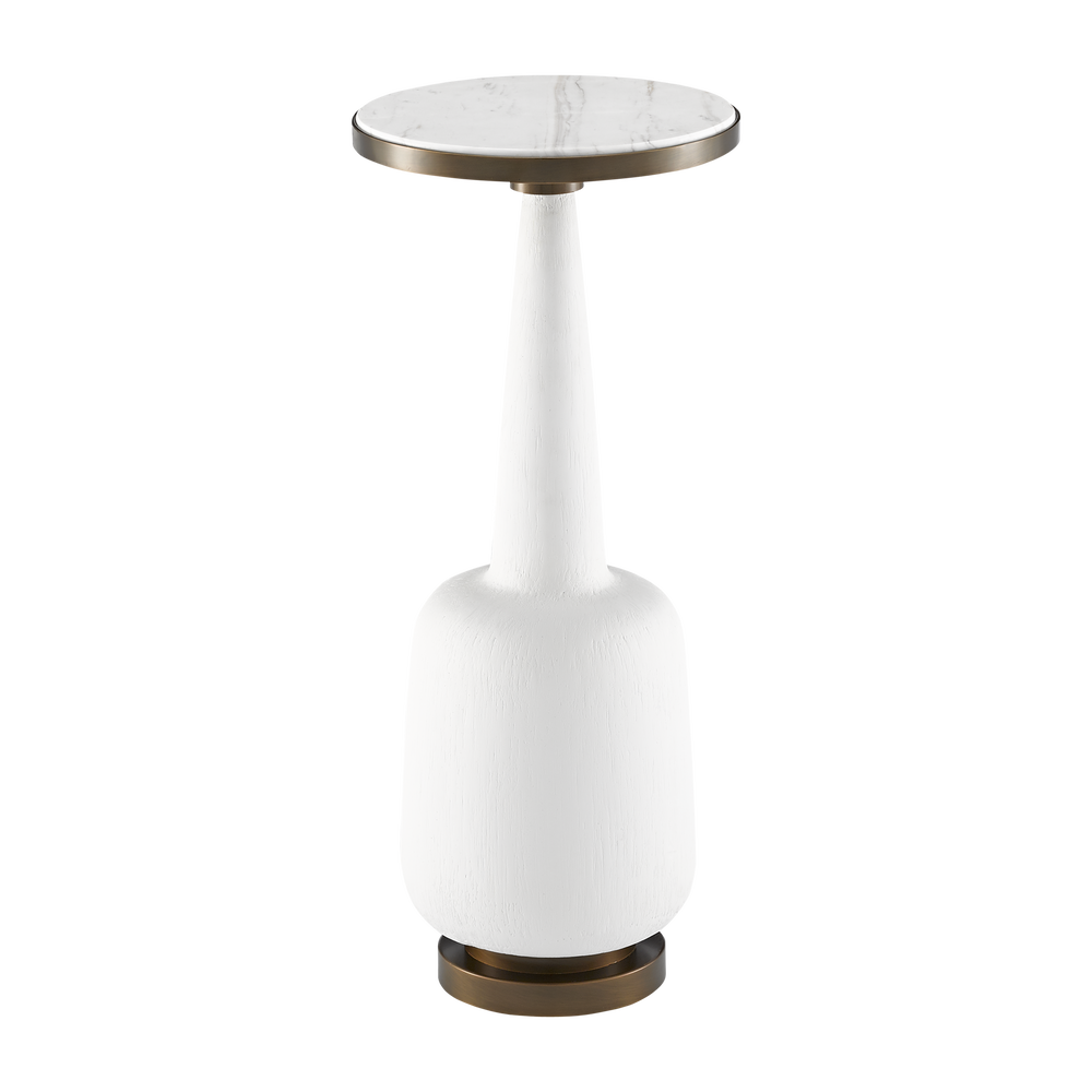 Greta White Drinks Table