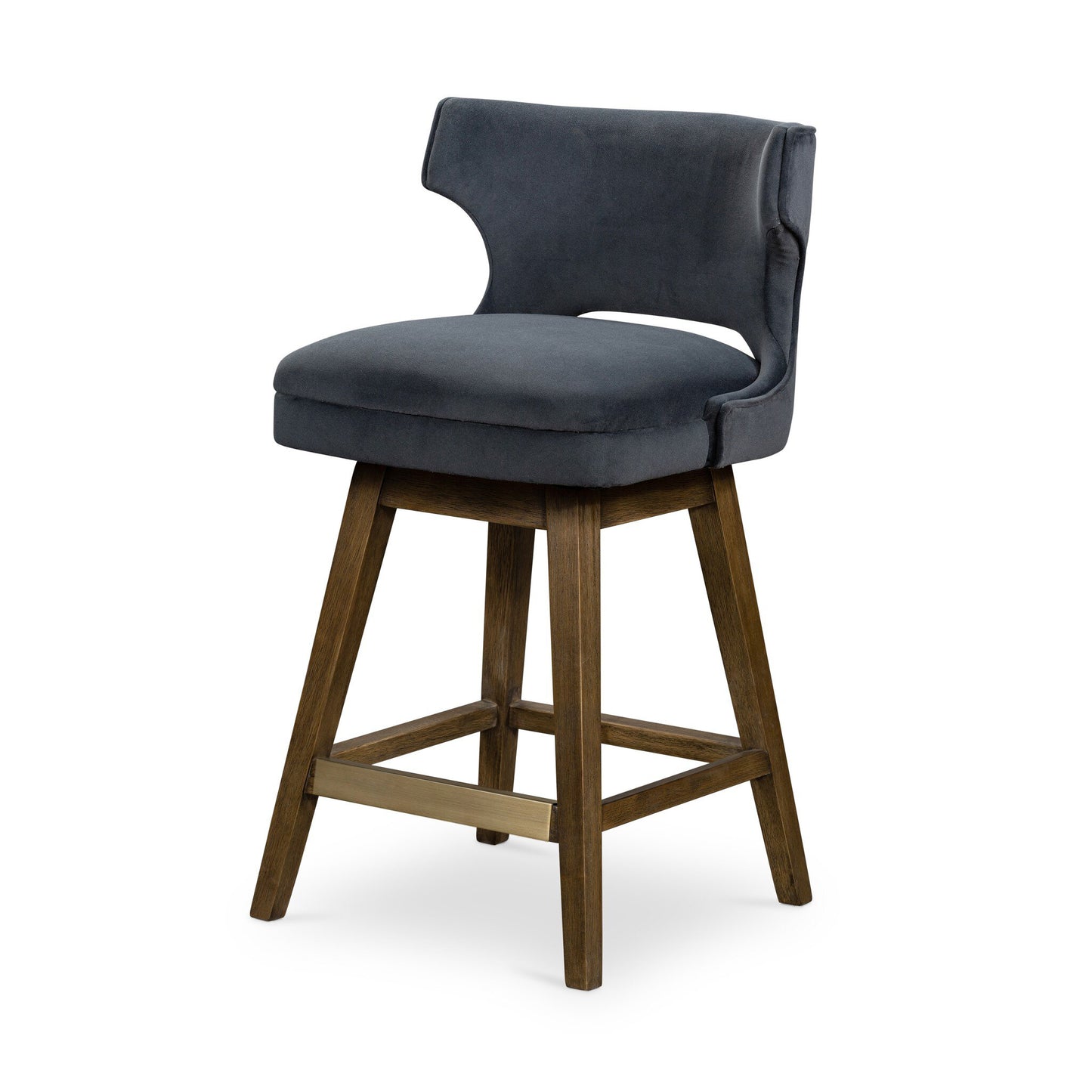 Task Swivel Stool - Modern Velvet Shadow