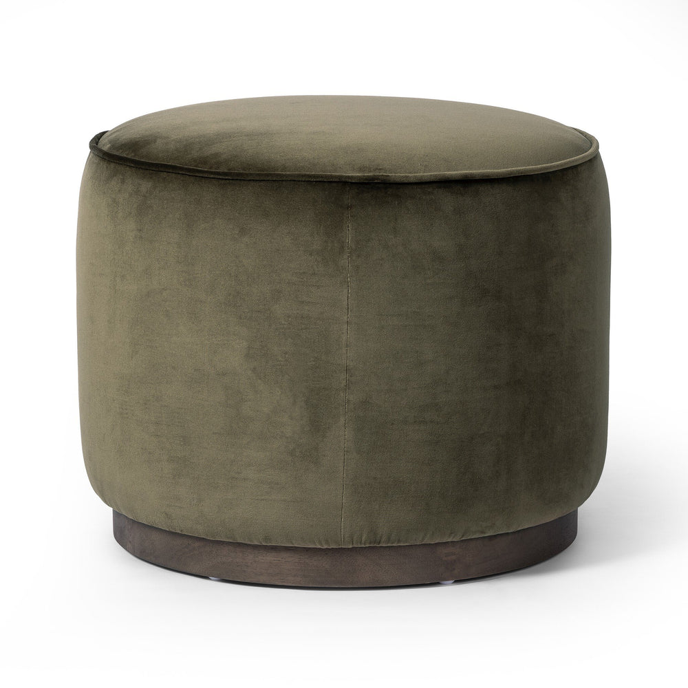 Sinclair Round Ottoman - Surrey Olive
