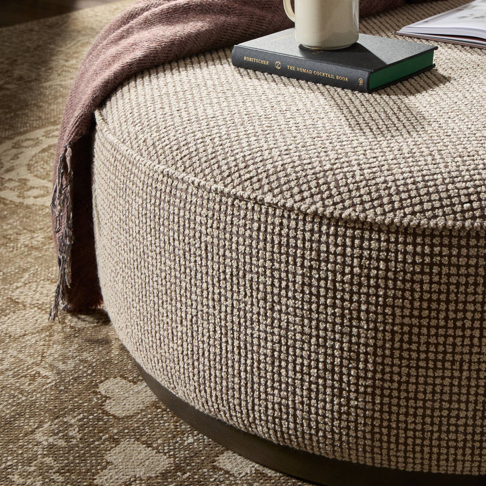 
                      
                        Sinclair Large Round Ottoman - Barrow Taupe
                      
                    