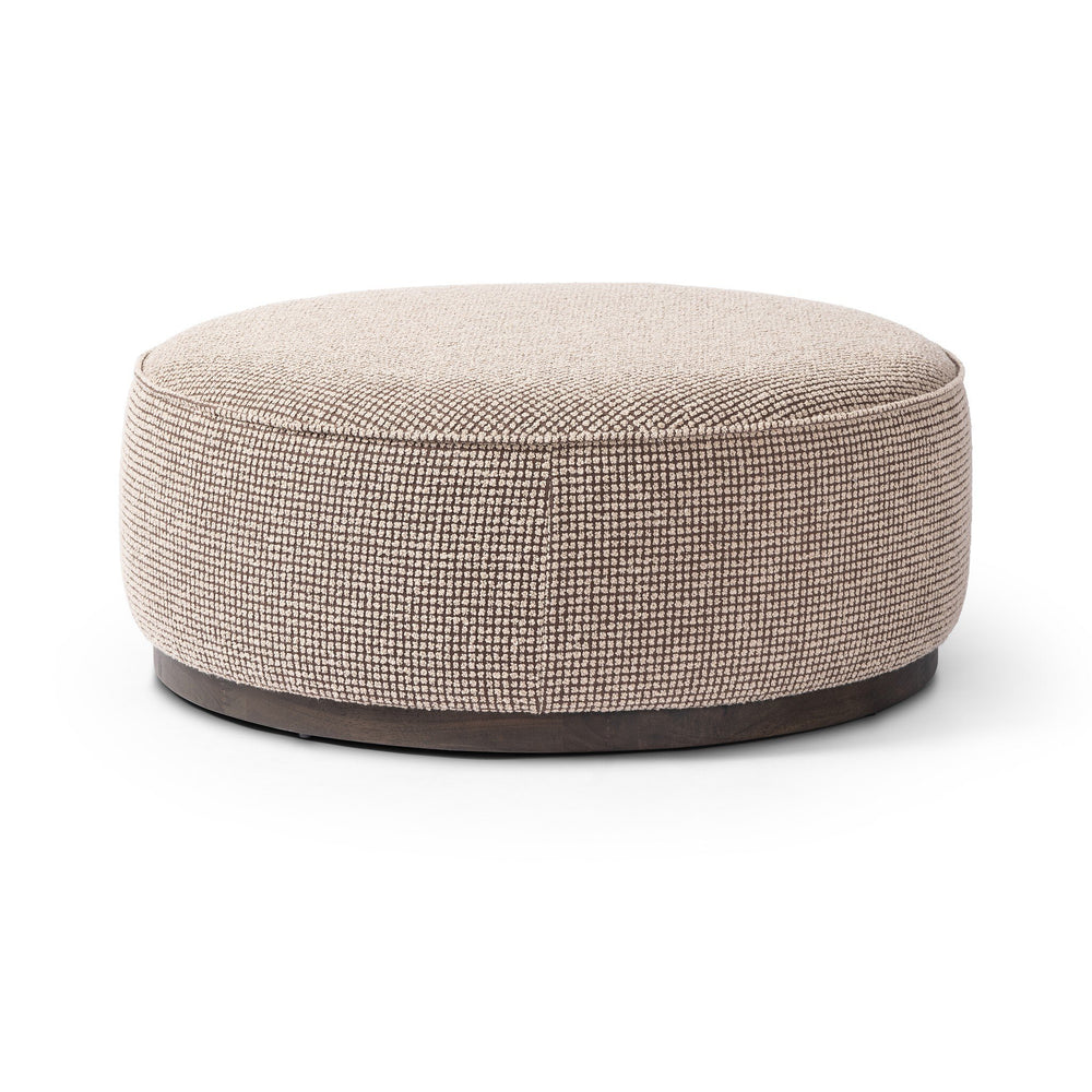 Sinclair Large Round Ottoman - Barrow Taupe