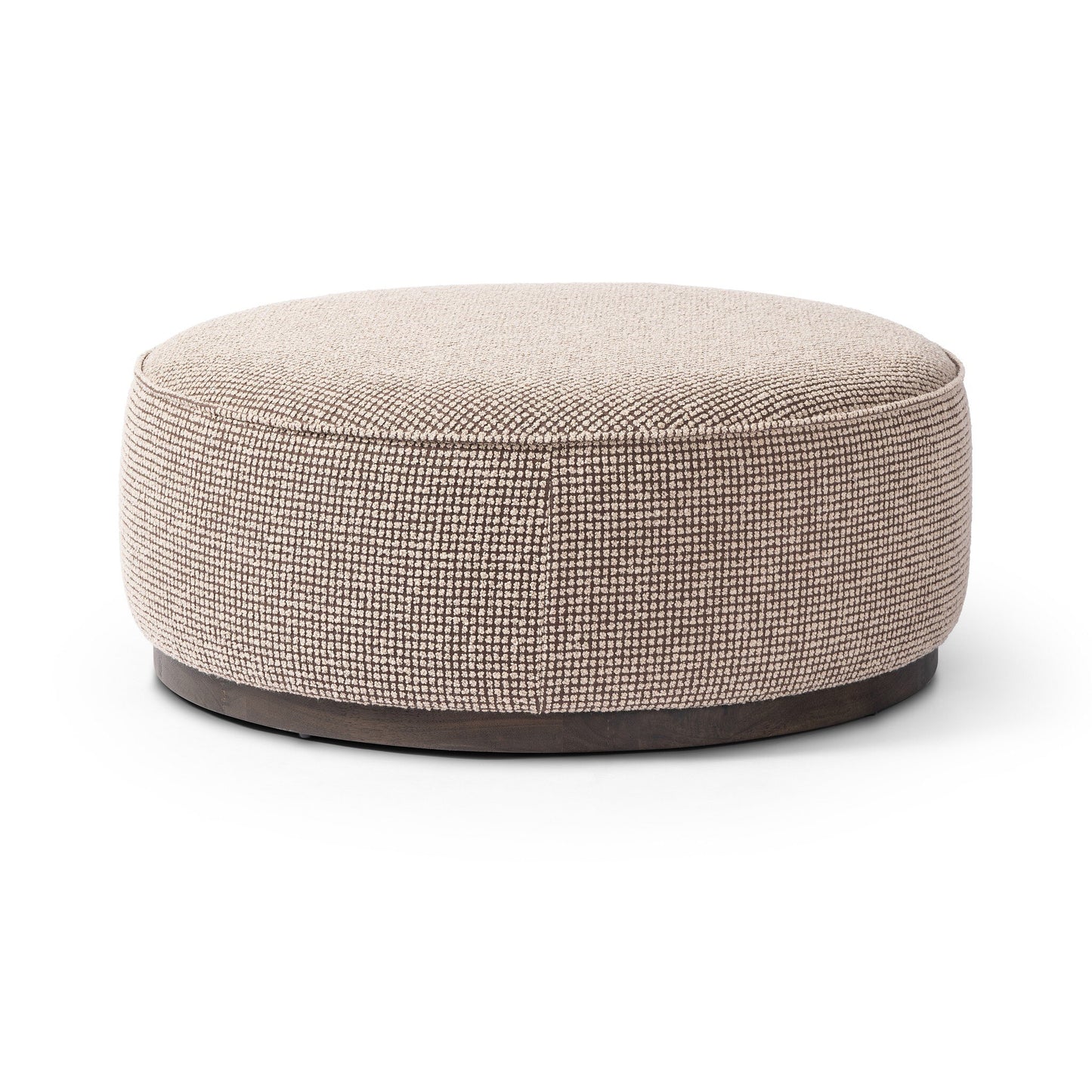 Sinclair Large Round Ottoman - Barrow Taupe