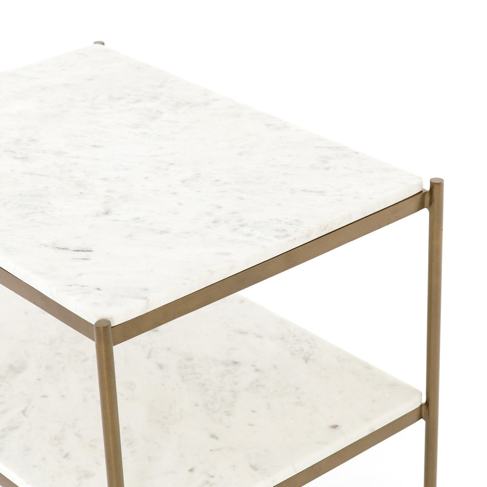 
                      
                        Felix Nightstand - Polished White Marble
                      
                    