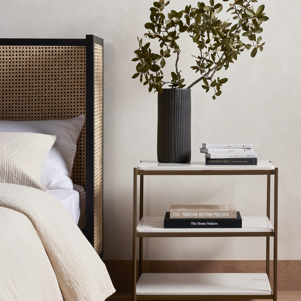 
                      
                        Felix Nightstand - Polished White Marble
                      
                    