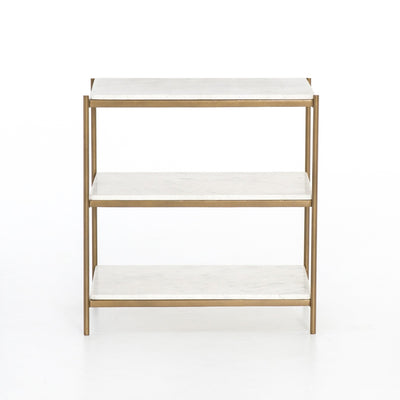 Felix Nightstand - Polished White Marble