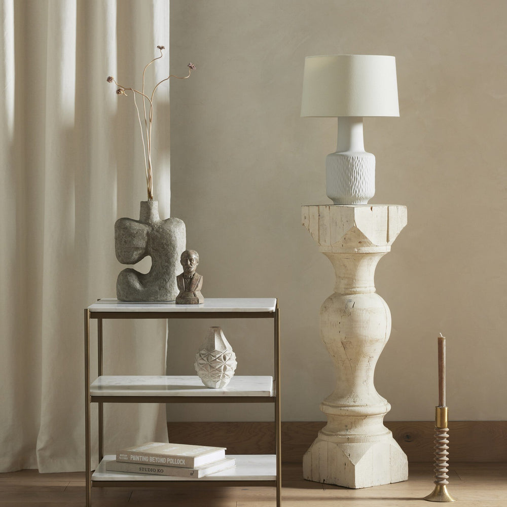 
                      
                        Felix Nightstand - Polished White Marble
                      
                    